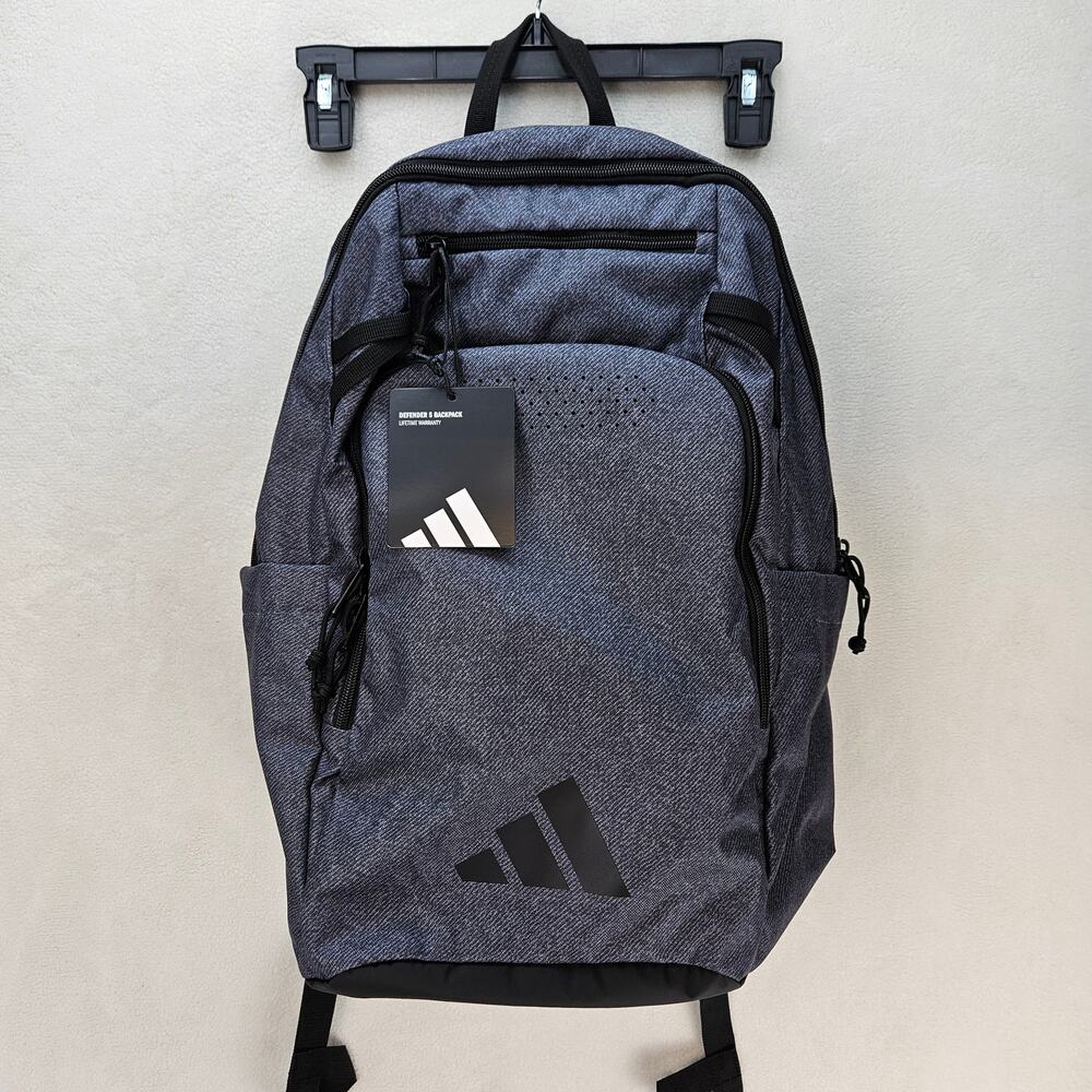 ADIDAS DEFENDER 5 BACKPACK UNISEX TWILL ONIX GREY BLACK NWT JJ7719